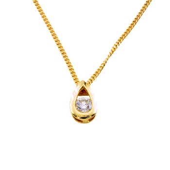 18ct gold Diamond 0.25cts Pendant with chain